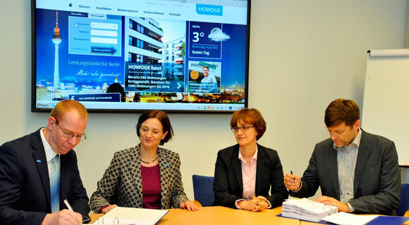 Vertragsunterzeichnung zur Einführung von SAP HANA bei der HOWOGE