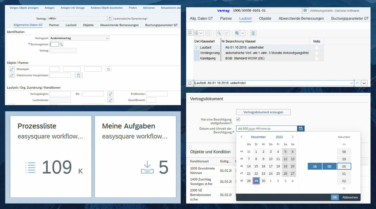 The entire contract signing process can be digitally mapped in SAP ® . Peach Property setzt auf digitalen Vertragsunterzeichnungsprozess in SAP