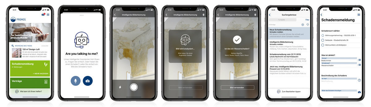 Automatische Bilderkennung für den Schadensmeldungsprozess mit der easysquare Professional App