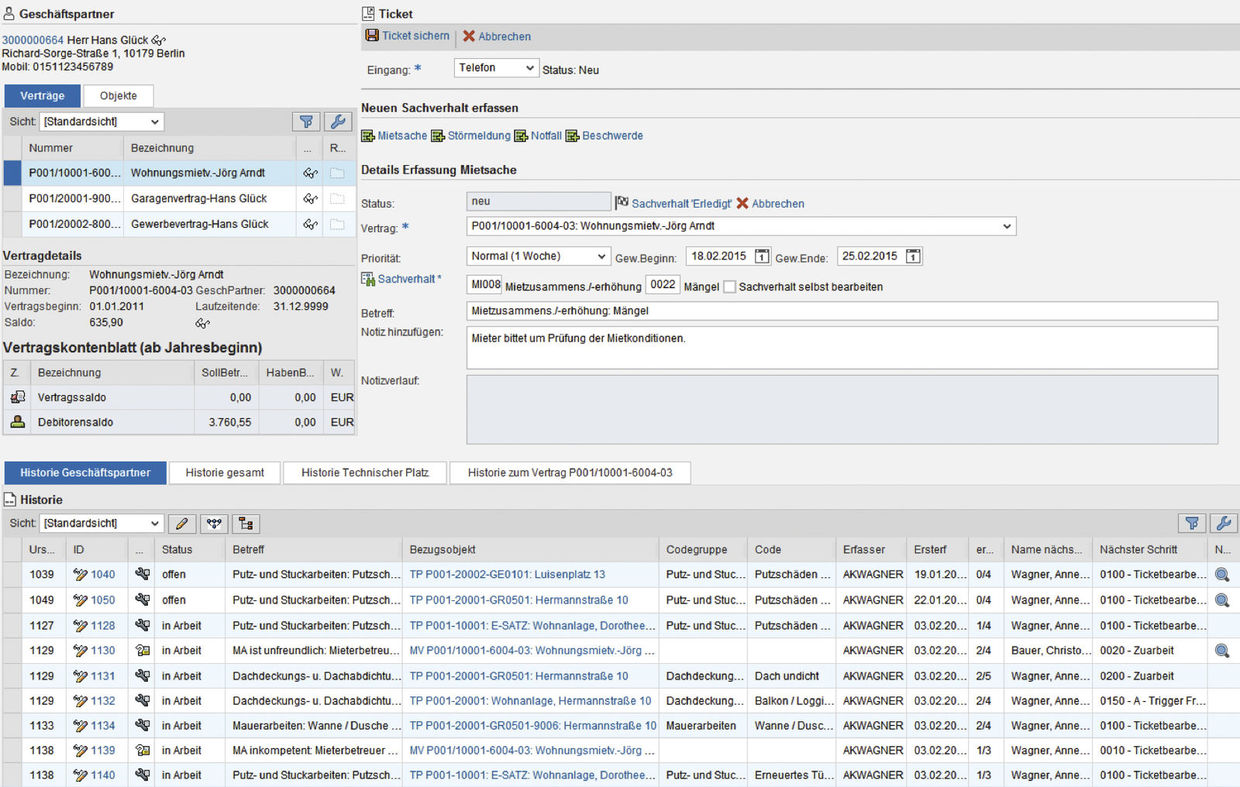 easysquare CRM mit Ticketsystem 