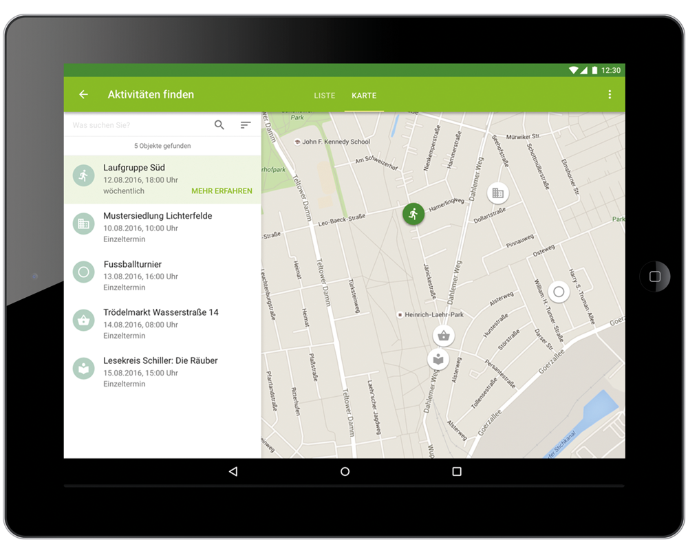 Umkreissuche in der easysquare Nachbarschafts-App