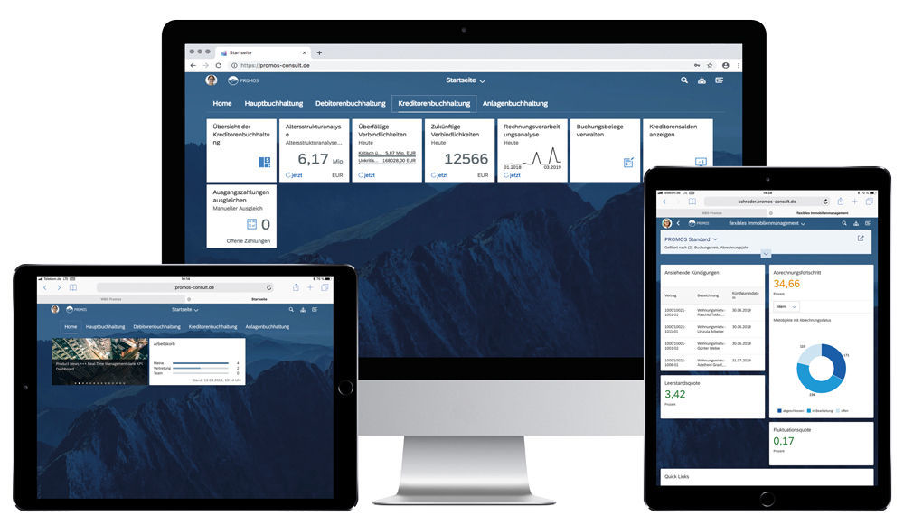Abbildung 2: Revolution in der Benutzeroberfläche – Da kaum ein Geschäftsprozess mehr ohne digitale Anwendungen auskommt, sollte die Nutzung von SAP Fiori ® im Unternehmen unbedingt diskutiert werden. Revolution in der Benutzeroberfläche mit den PROMOS Anwendungen für das SAP Fiori Launchpad