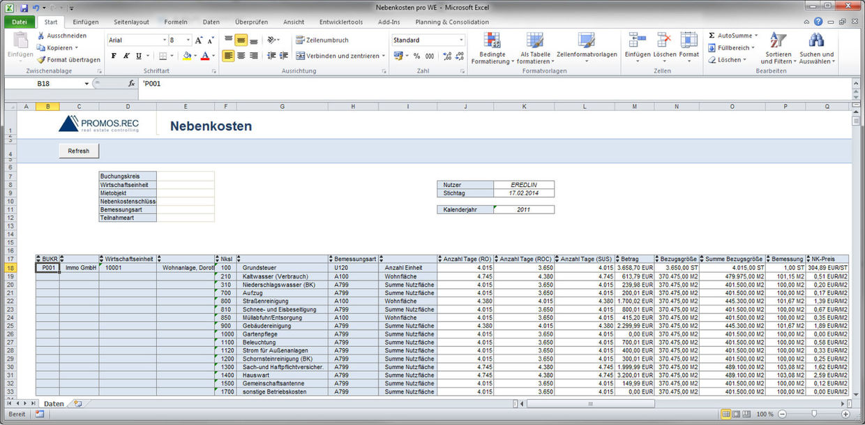 Aufbereitung aggregierter Datensätze – Modul 1 Analyse im Betriebskosten Controlling