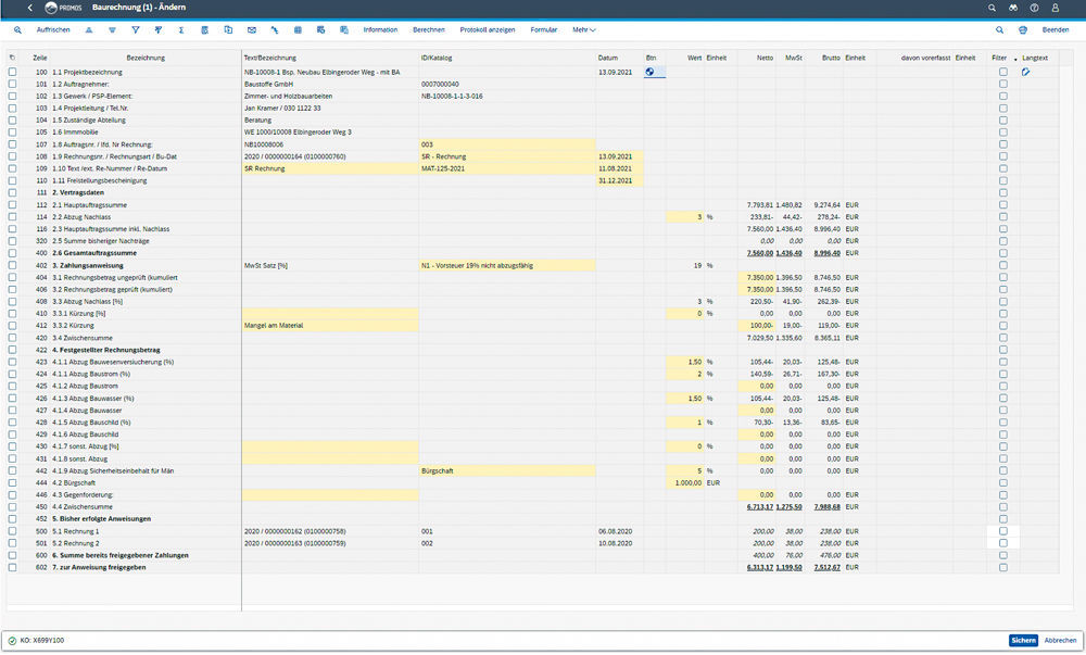 Digitale Rechnungsprüfung von Bauleistungen in SAP