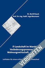 IT-Landschaft im Wandel – Veränderungsprozesse in der Wohnungswirtschaft. Leitfaden für einen erfolgreichen Systemwechsel. Dr. Bertil Haack Prof. Dr.-Ing. habil. Ingo Neumann Die veränderte Marktsituation in der Software-Entwicklung stellt viele Wohnungsunternehmen vor die Entscheidung, in absehbarer Zeit einen Austausch ihrer IT-Lösungen vorzunehmen. Sie müssen sich mit der Frage nach dem richtigen System, dem besten Anbieter und den Anwendungen mit dem größtmöglichen Nutzen auseinandersetzen. Dieser Leitfaden der beiden Autoren Dr. Bertil Haack und Prof. Dr.- Ing. habil Ingo Neumann, die über umfangreiche Kompetenz und Erfahrung in der Softwareumstellung und spezielle Kenntnisse im Bereich Wohnungswirtschaft verfügen, unterstützt den Entscheidungsprozess bei der Einführung eines neuen IT-Systems. Anhand von sechs Schritten wird übersichtlich dargestellt, wie eine erfolgreiche Umstellung abläuft. Da sich der Markt unverkennbar in Richtung SAP®-Standardsoftware entwickelt, steht diese im Fokus. Wohnungsunternehmen erhalten mit dieser Anleitung eine Orientierung, um die richtige Entscheidung im richtigen Moment treffen zu können und unnötige Kosten durch Fehlplanungen zu vermeiden. Das Buch ist leider vergriffen. Buch "IT-Landschaft im Wandel – Veränderungsprozesse in der Wohnungswirtschaft"