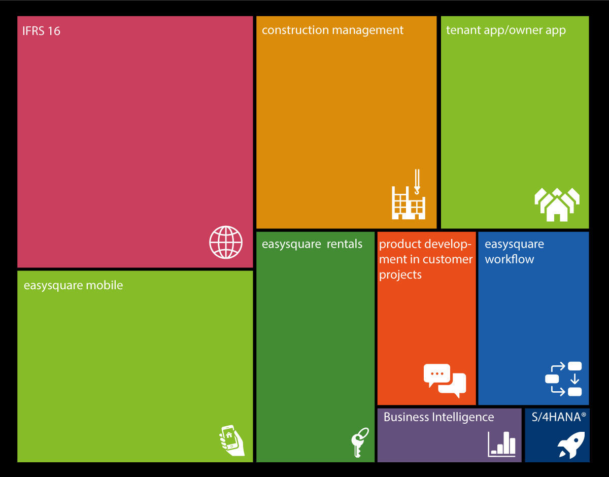 Figure 1: Apart from ERP implementations, the main focuses of the projects were distributed as shown.