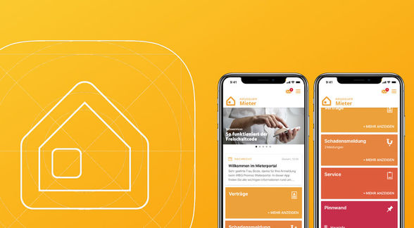 Die easysquare Mieter-App dient der digitalen Kommunikation mit dem Mieter und automatisiert tägliche anfallende Mieteranfragen dank Self-Service-Funktionalitäten.