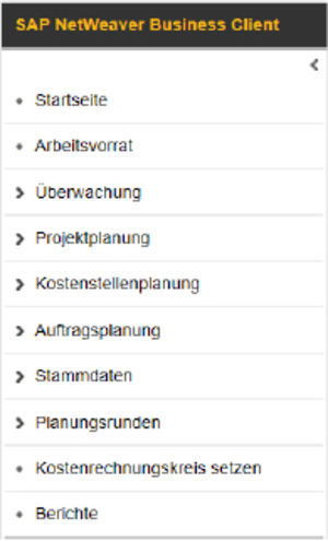 Übersicht der Anwendungsfelder in der Kostenstellenplanungdes NWBC Übersicht der Anwendungsfelder in der Kostenstellenplanung des NWBC