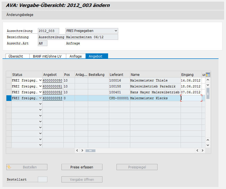 PROMOS AVA-Tool: Angebote erfassen / importieren in SAP