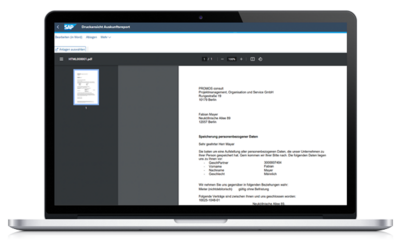 PROMOS business partner anonymisation