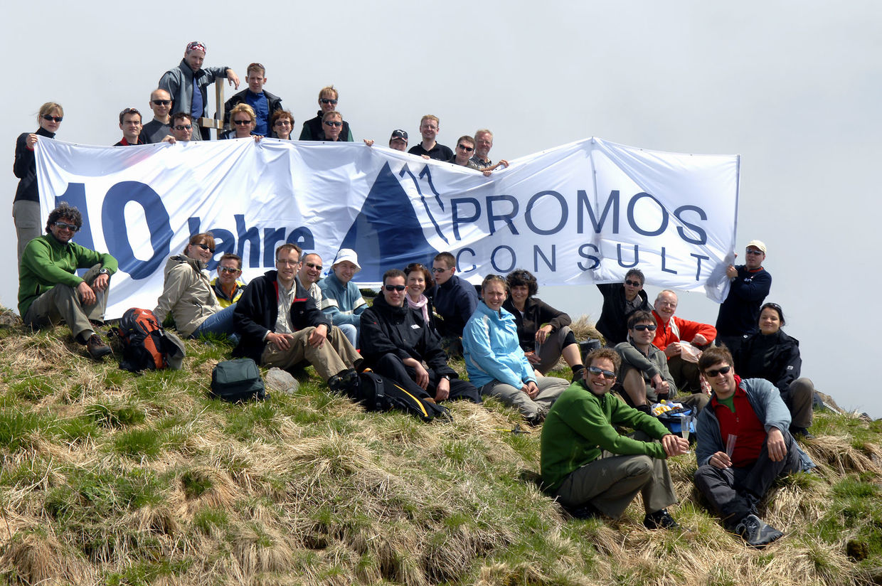PROMOS Bergbesteigung anlässlich des 10-jährigen Firmenjubiläums 2008