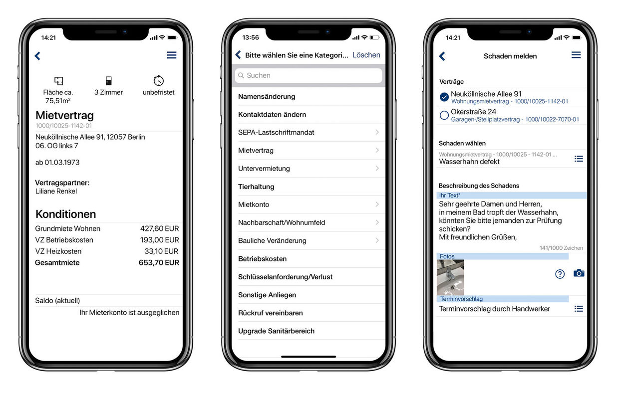 Smarte Formulare in der easysquare Mieter-App für die Immobilienwirtschaft