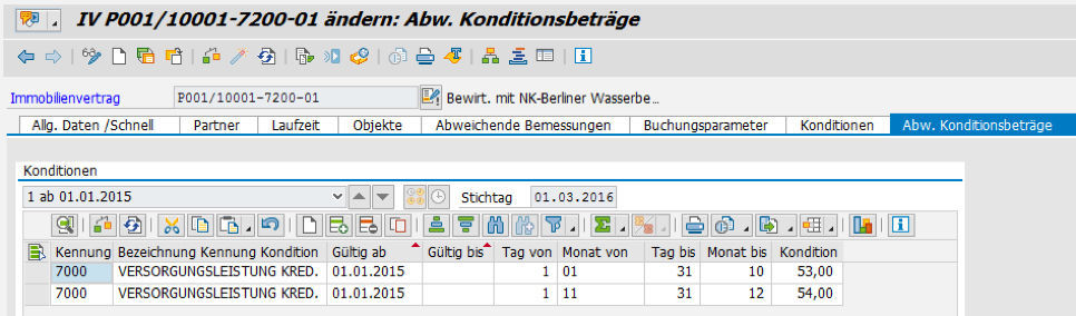 Abbildung abweichender Abschlagszahlungen im SAP® Immobilienvertrag