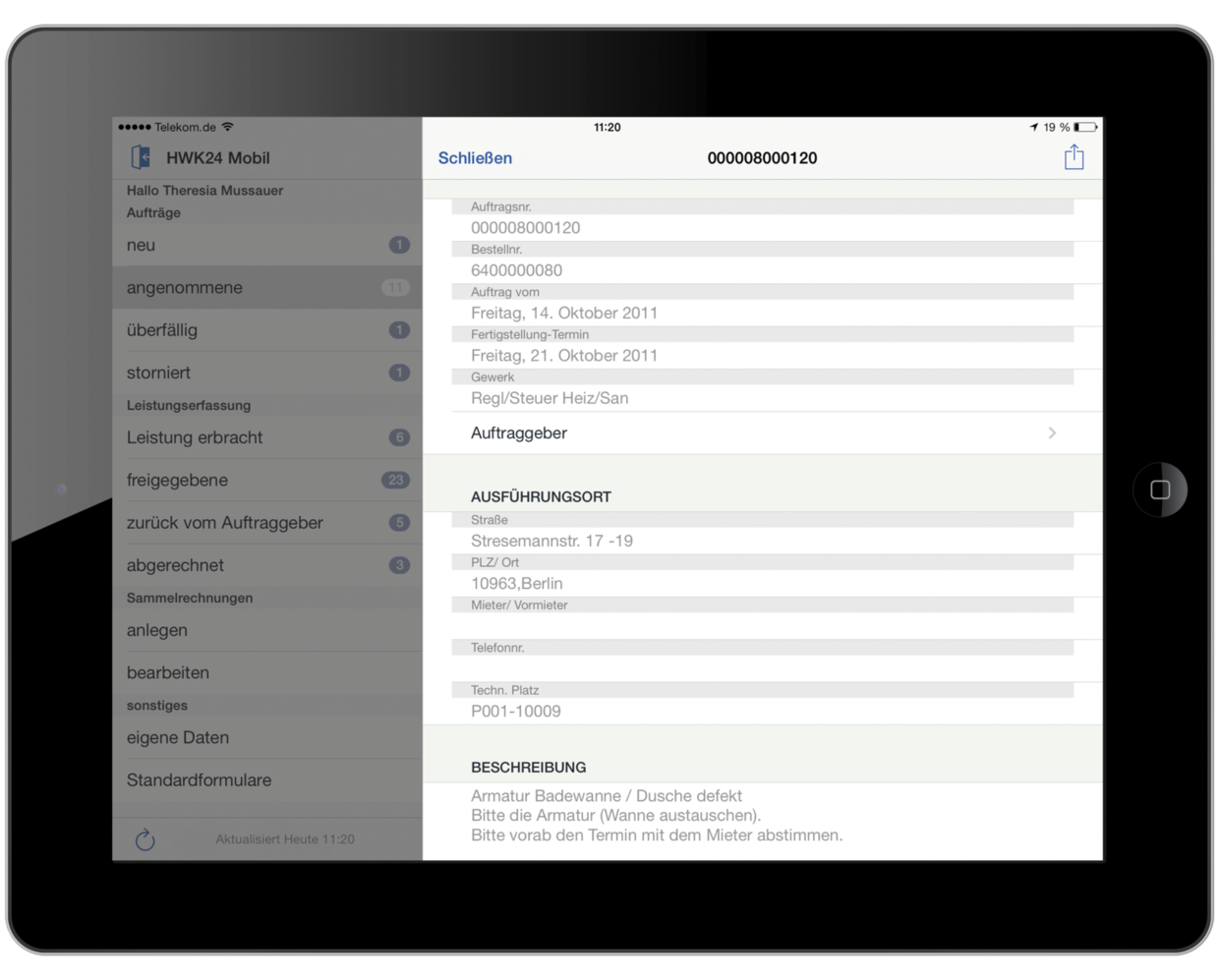 lle Aufträge stehen in der easysquare mobile App zur Verfügung und können vor Ort bearbeitet werden.