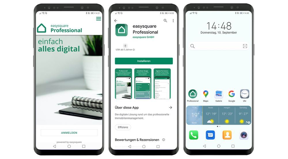 easysquare Professional App im Kacheldesign für Androis ab sofort verfügbar